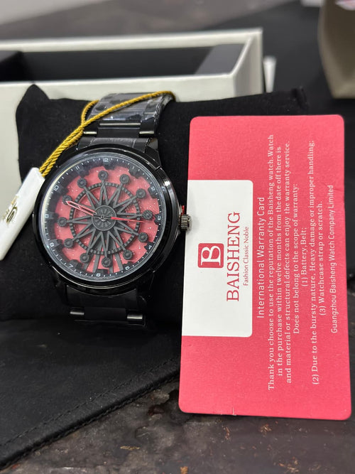 The Spin Wheal Baisheng Crimson Kinetic Avant-Garde Design Meets Industrial Edge